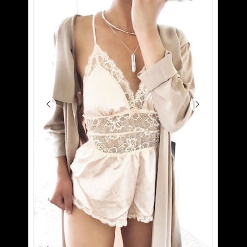 Forever21 Lace Trim Romper